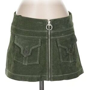 SOLD Suede Leather Micro Mini Y2K VINTAGE RARE NWT NEW